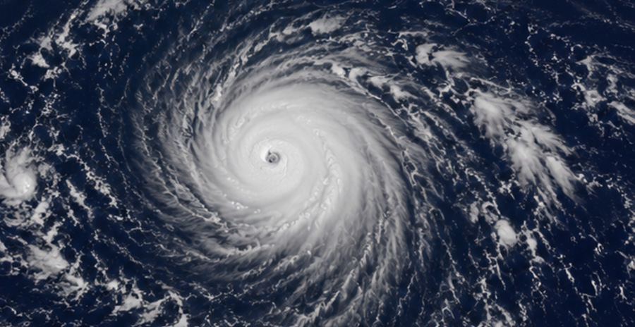 hurricane view from satellite